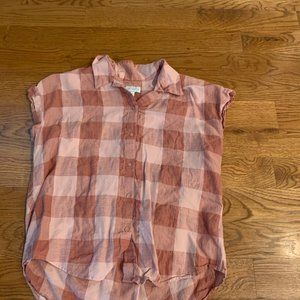 Pink Short Sleeve Flannel